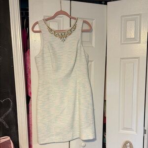 Lilly Pulitzer White Dress with Gold Accents
